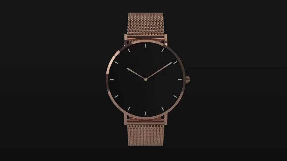 Liora T8 smart watch with rose gold case and AMOLED display