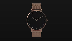 Liora T8 smart watch with rose gold case and AMOLED display